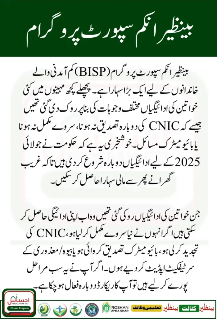 BISP 8171 July 2025 Payments Restarted – Full Status Guide